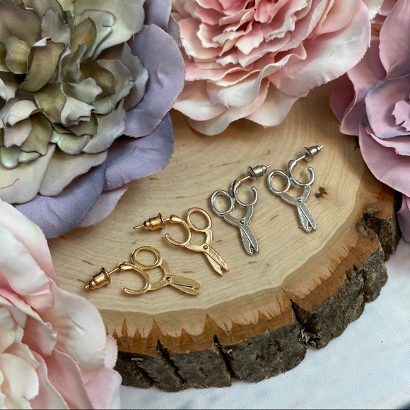 Modern Scissor Earrings - Picture 7 of 16